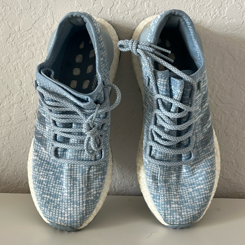 adidas men’s Running Shoes Size 7.5 Light Blue W8.5 - Picture 3 of 6